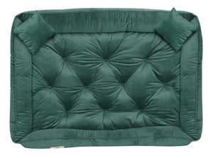 AIO FACTORY 130x105 cm Letto per cani in velluto verde scuro impermeabile