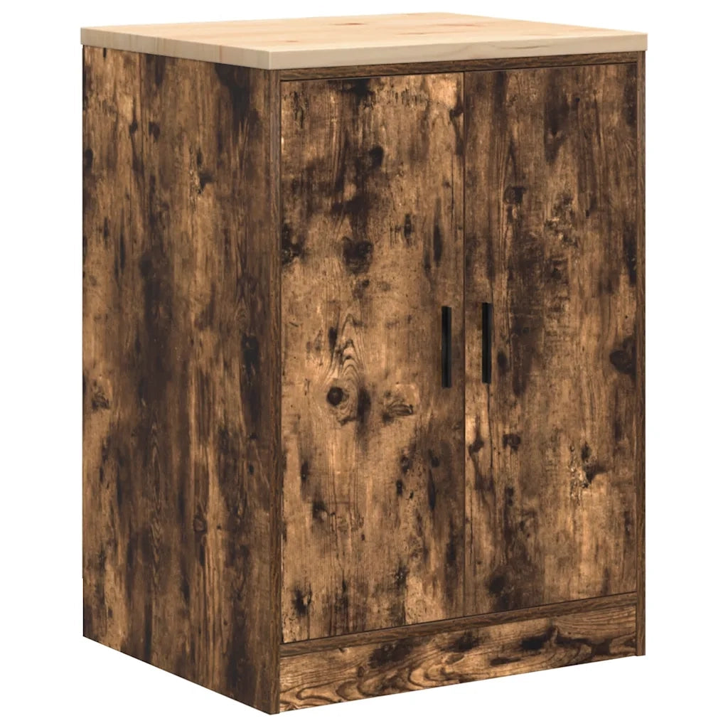 Armadi da Garage 6 pz Rovere Fumo in Legno Multistrato 3328345