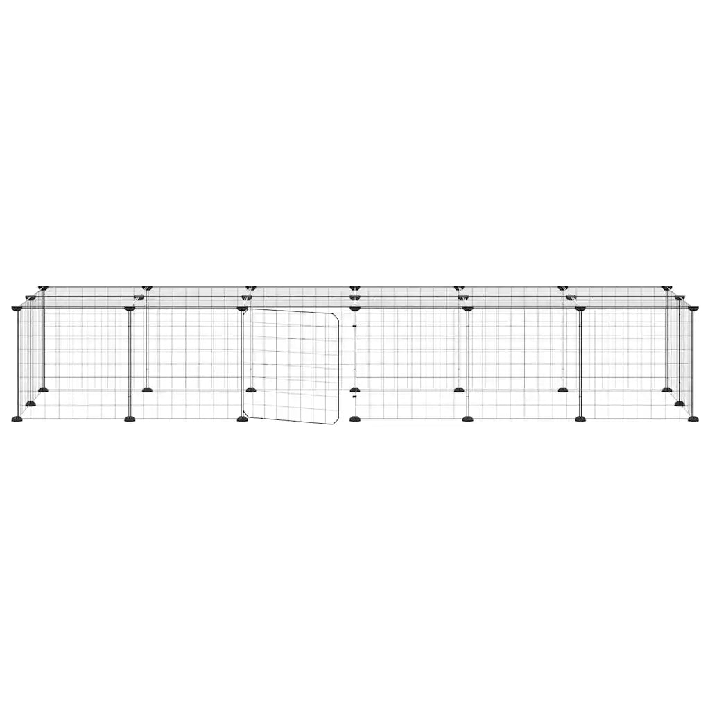Gabbia per Animali 28 Pannelli con Porta Nero 35x35 cm Acciaio cod mxl 53879