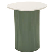Misfat, Tavolino da Salotto Forma Rotondo, 42x40x45h cm Bianco Marmo