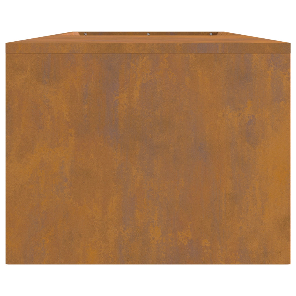 Focolare con Stoccaggio per Legna 160x45x35 cm Acciaio Invecchiato