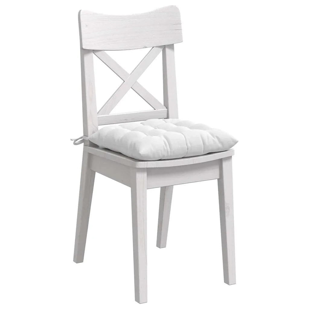 Cuscini per Seduta 4 pcs Bianco 40 x 40 x 6 cm Tessuto 42015157