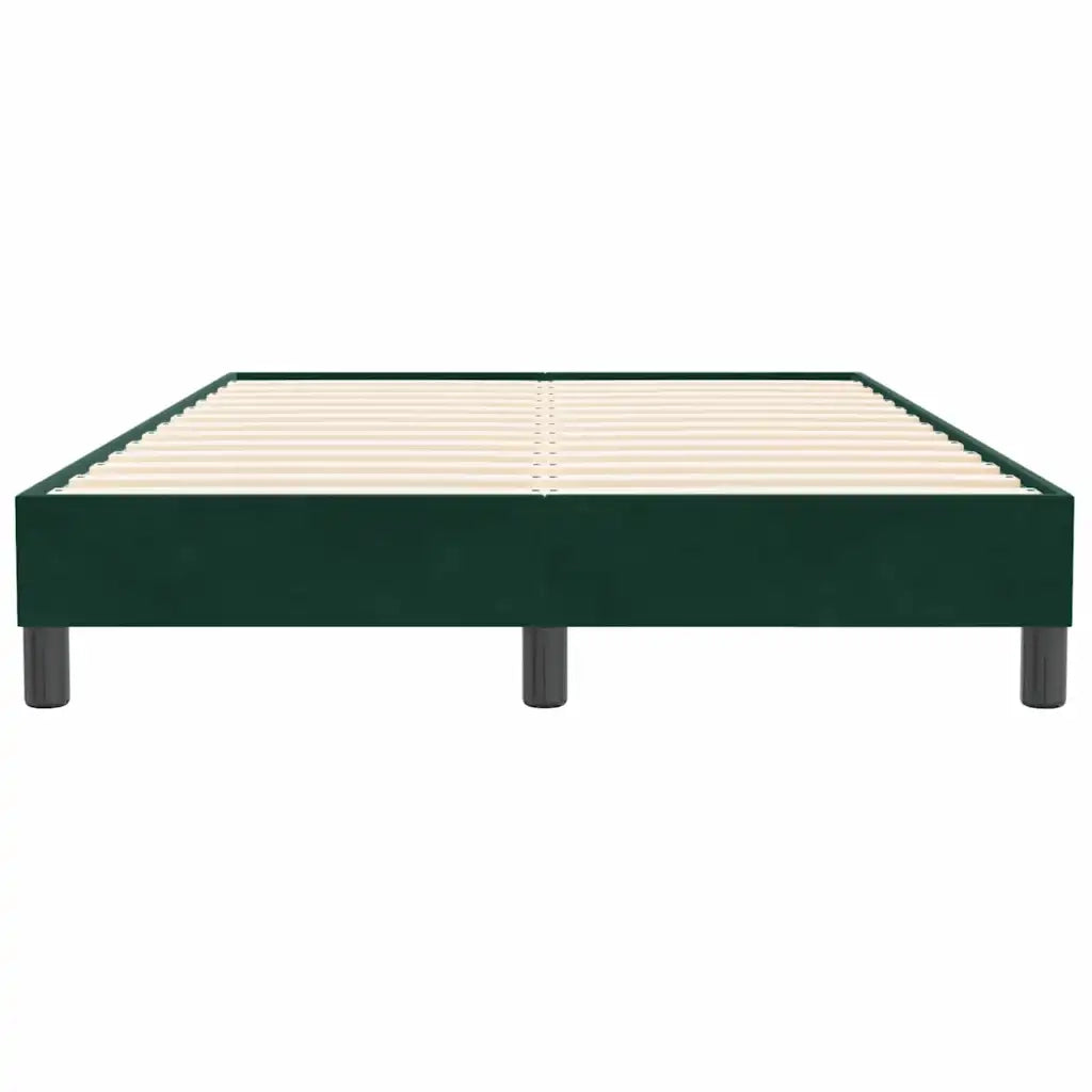 Giroletto a Molle senza Materasso Verde Scuro 120x210cm Velluto 3315822