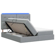 Letto con contenitore LED e materasso Grigio Chiaro 3460230