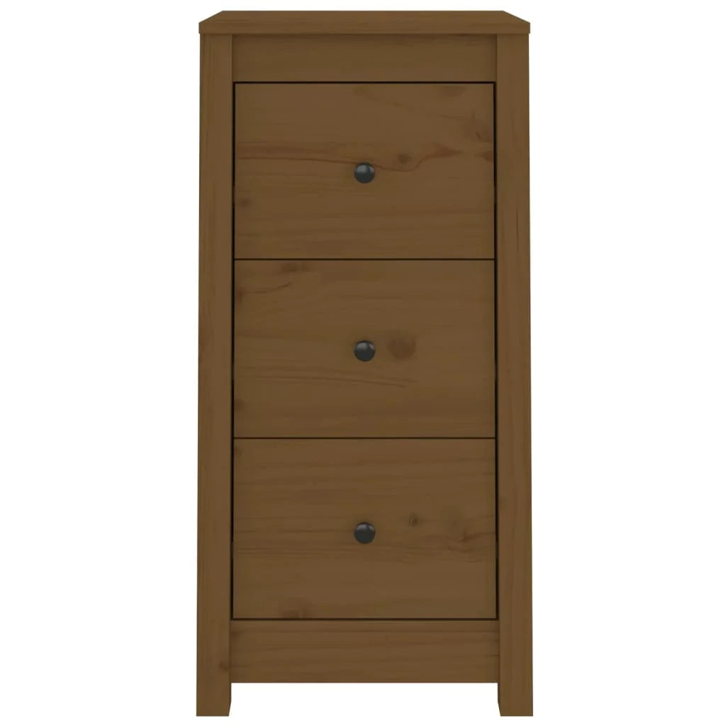 Buffet credenza cassettiera armadio mobile contenitore organizer per cucina soggiorno salotto set da 2 40 x 35 x 80 cm legno di pino massiccio marrone 02_0036887