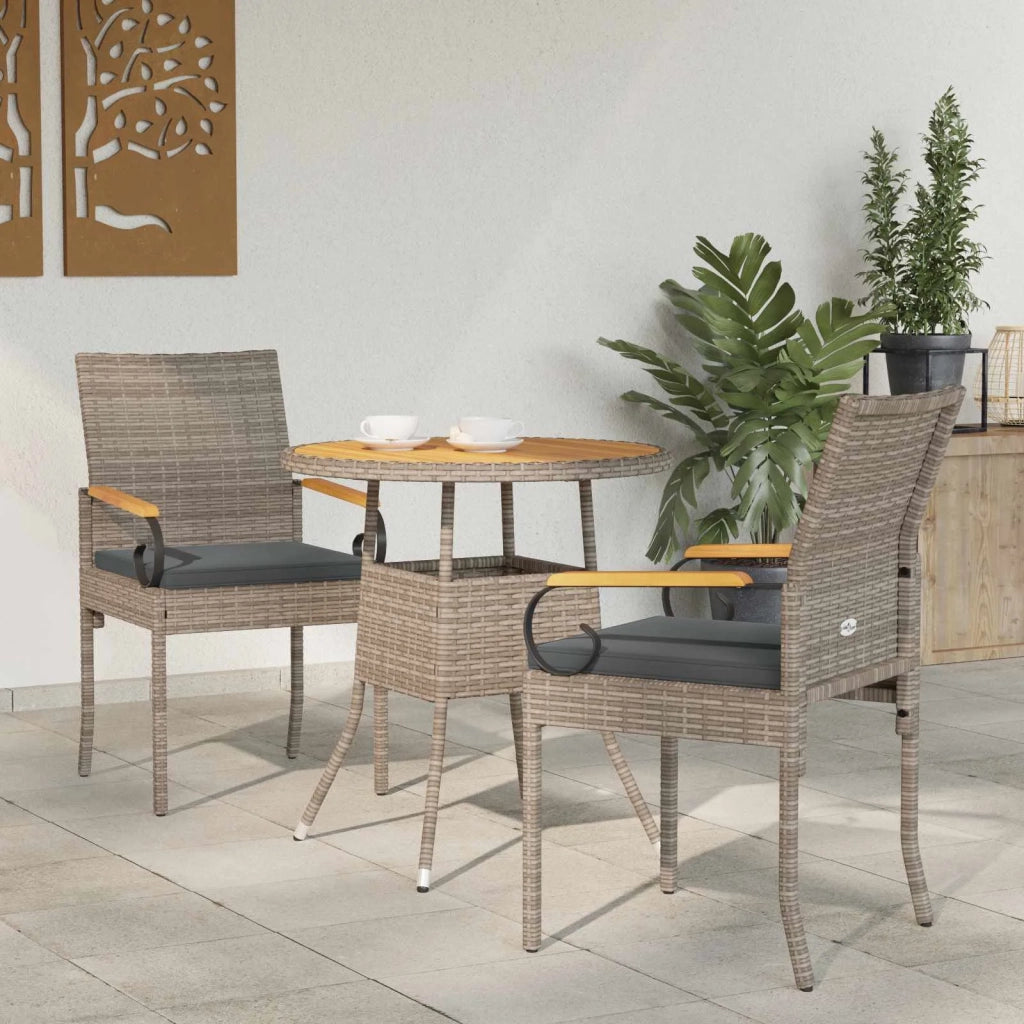 Sedie da giardino con cuscino 2 pz | Sedie da Esterno Grigio e Grigio Scuro