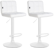 2er Set Barhocker Feni Kunstleder weiЯ