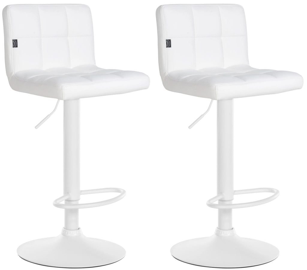 2er Set Barhocker Feni Kunstleder weiЯ