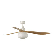 OUTWOOD L Ventilatore da soffitto de soffitto bianco/rovere IP44 E27