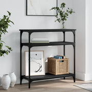 Tavolino Consolle Nero 75x29x75 cm in Legno Multistratocod mxl 83331
