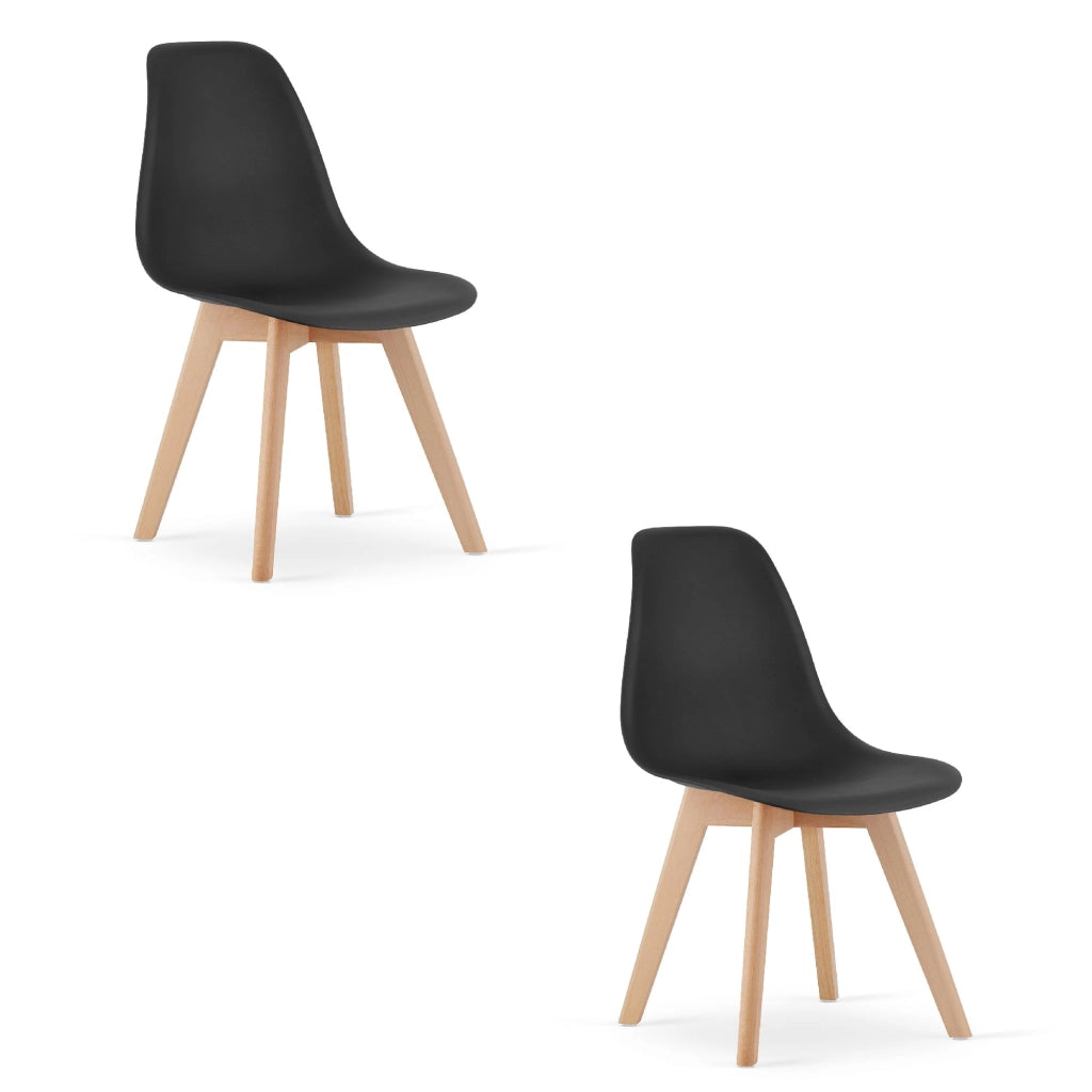 Sedia VALORA KITO - Sedie da pranzo ergonomiche nere x2