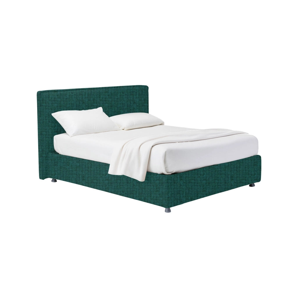 Lichfield, Letto Matrimoniale Sfoderabile Made in Italy, Verde Petrolio