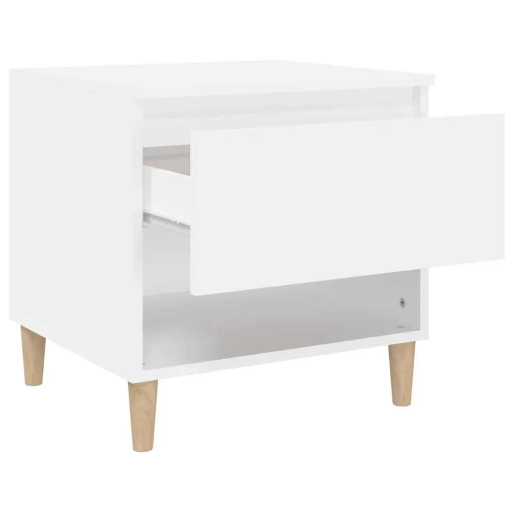 Comodini 2 pz Bianchi 50x46x50 cm in Legno Multistrato 819533