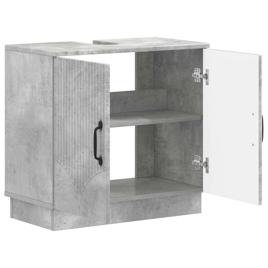 Armadio per Lavabo da Bagno HOORN Grigio Cemento 897228