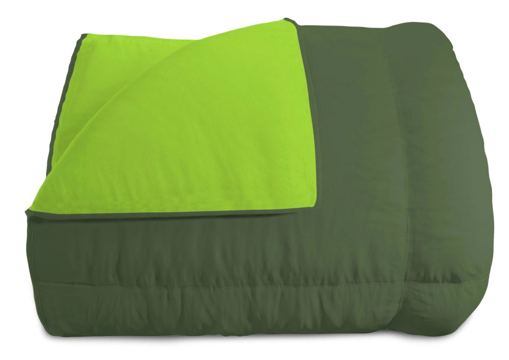 Trapunta Invernale 1 Piazza e Mezzo Doubleface 300gr Verde Mela/Verde Scuro