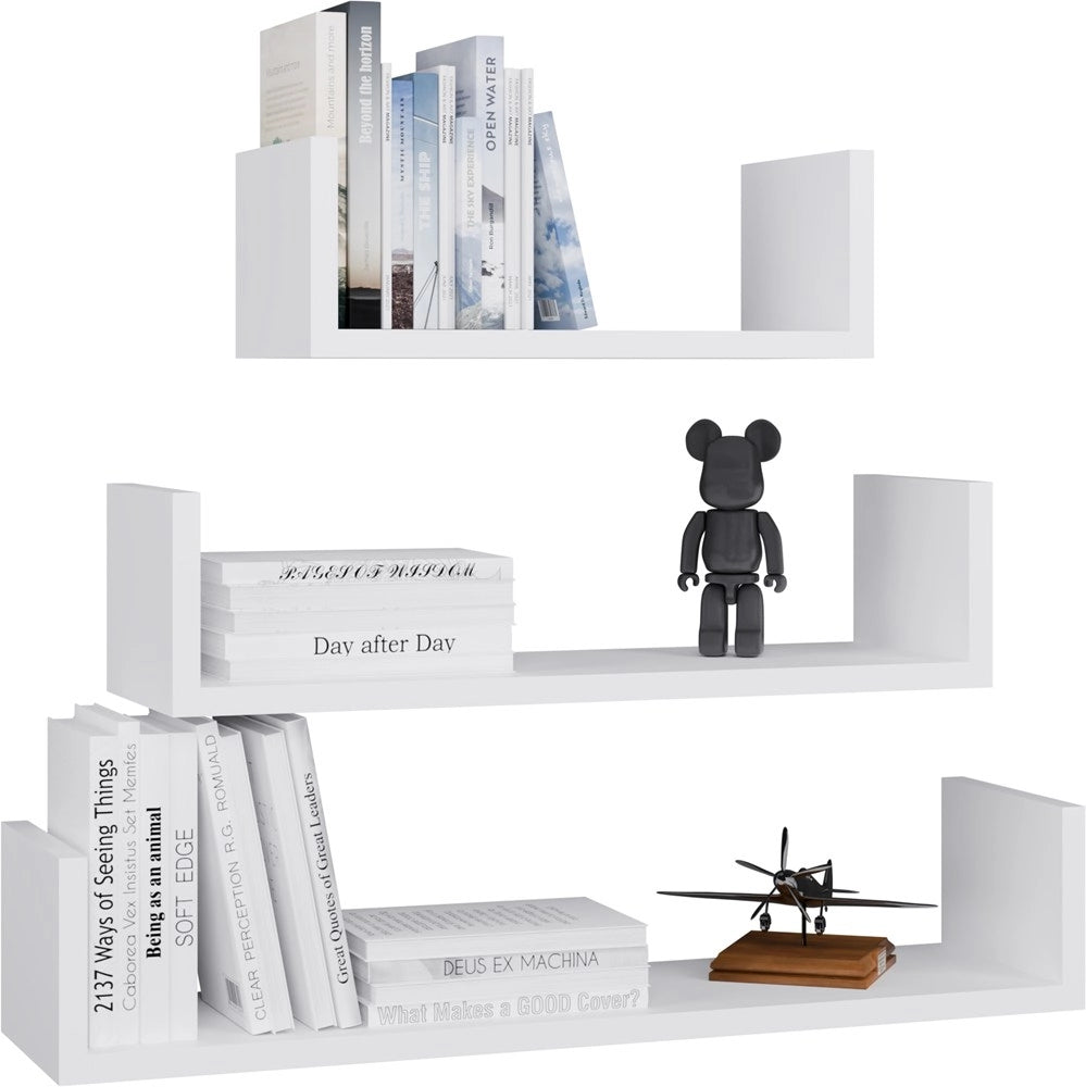 Scaffale da parete sospeso MOBI 3p bianco libreria moderna
