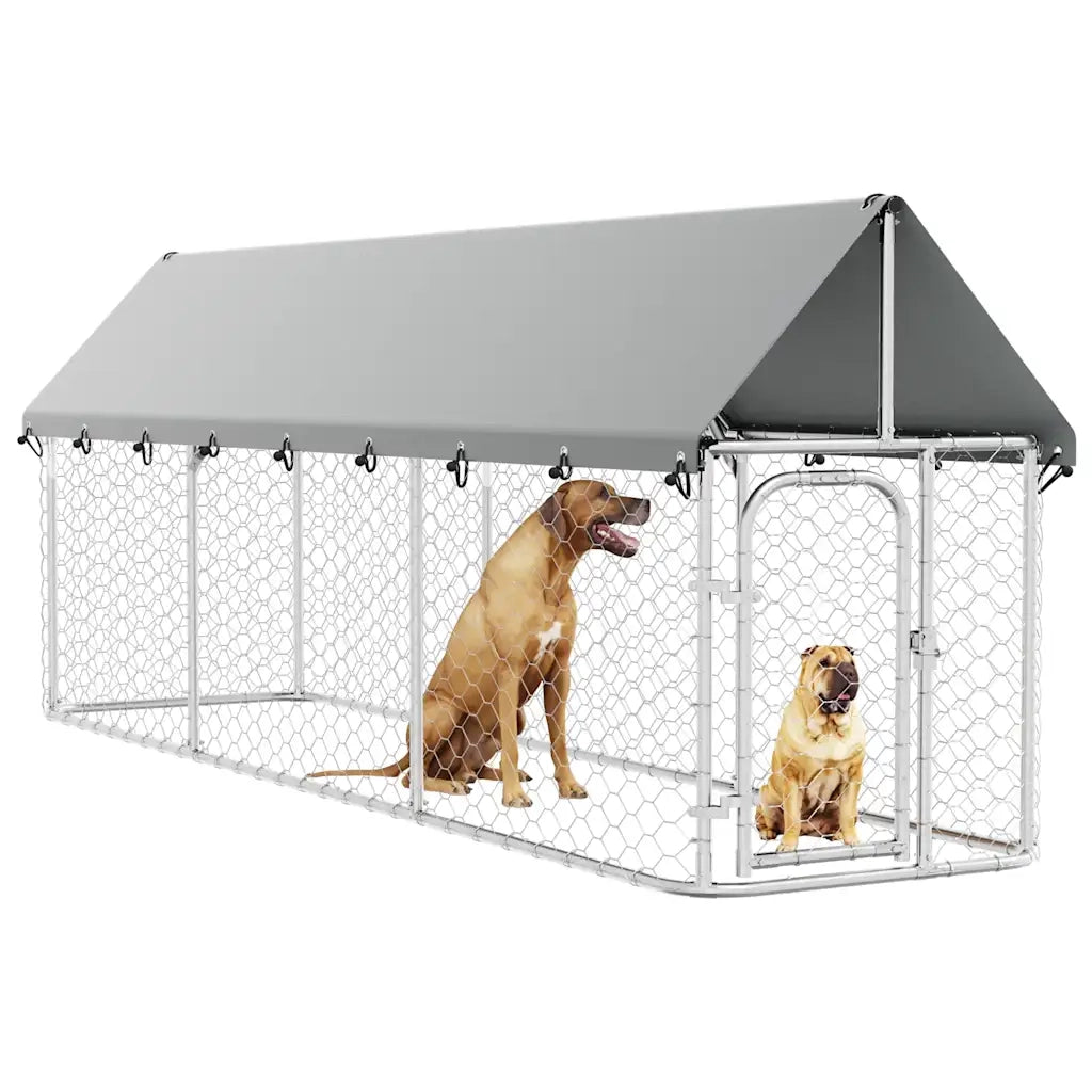 Gabbia per Cani da Esterno con Tetto 400x100x150 cm CFW3419861