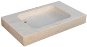 Biscottini Acquaio in marmo bianco L89xPR52xH13 cm Vasca realizzata completamente