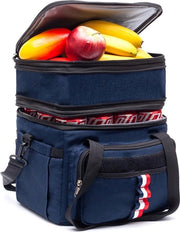 Zak da 20 litri impermeabile con isolamento, zaino frigo, zaino per picnic, sacchetto per campeggio e escursione, blu vintage