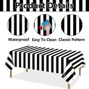 Tovaglie da tavola verticali a strisce 4 pezzi per vacanza, compleanni, baby shower, picnic - 220 x 130 cm