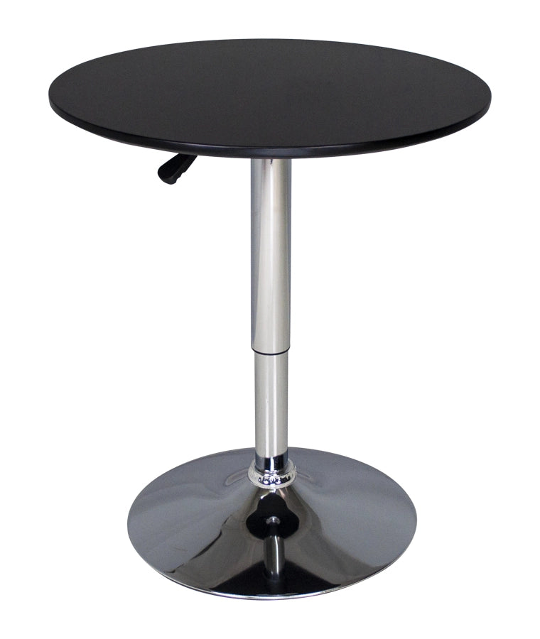 Tavolo regolabile in altezza rotondo 60 cm nero, tavolino da bar mod. Romeo TR10-D6ROAR