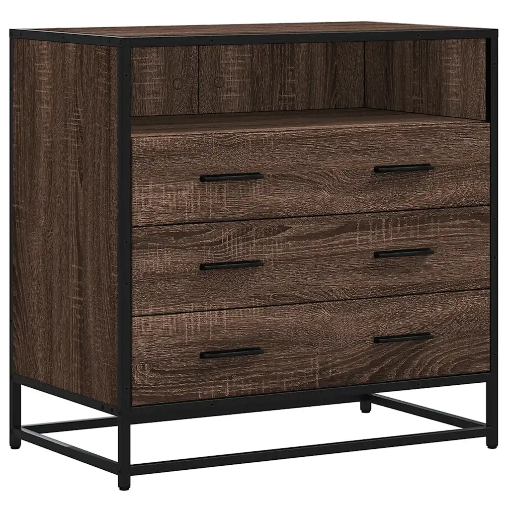 Cassettiera Rovere Marrone 70x41x70 cm in Legno Multistrato CFW2249987