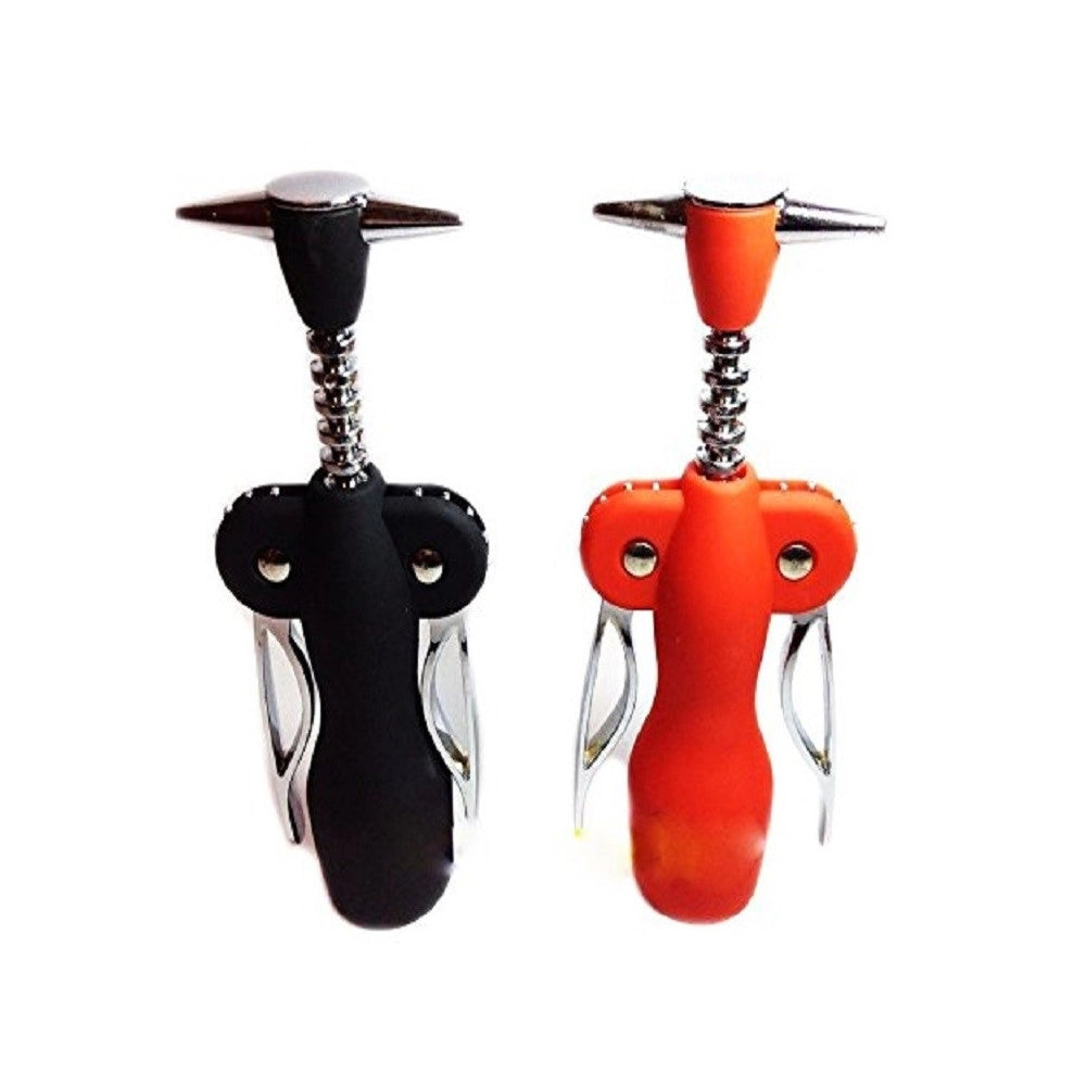 Trade Shop - Cavatappi Apribottiglia Stappa Bottiglie A Leva Vino Sommelier Acciaio Plastica -