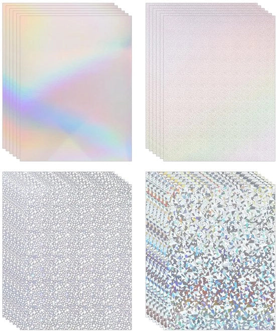 Cartone Holografico - 24 Fogli in 4 Stili - 250 g/m² Spessore