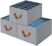 Organizzatore di armadio a 3 pezzi - 3-pack organizzatore di magliette con 12 ganci, sistema di archiviazione pieghevole per jeans, pantaloni, asciugamani e maglioni