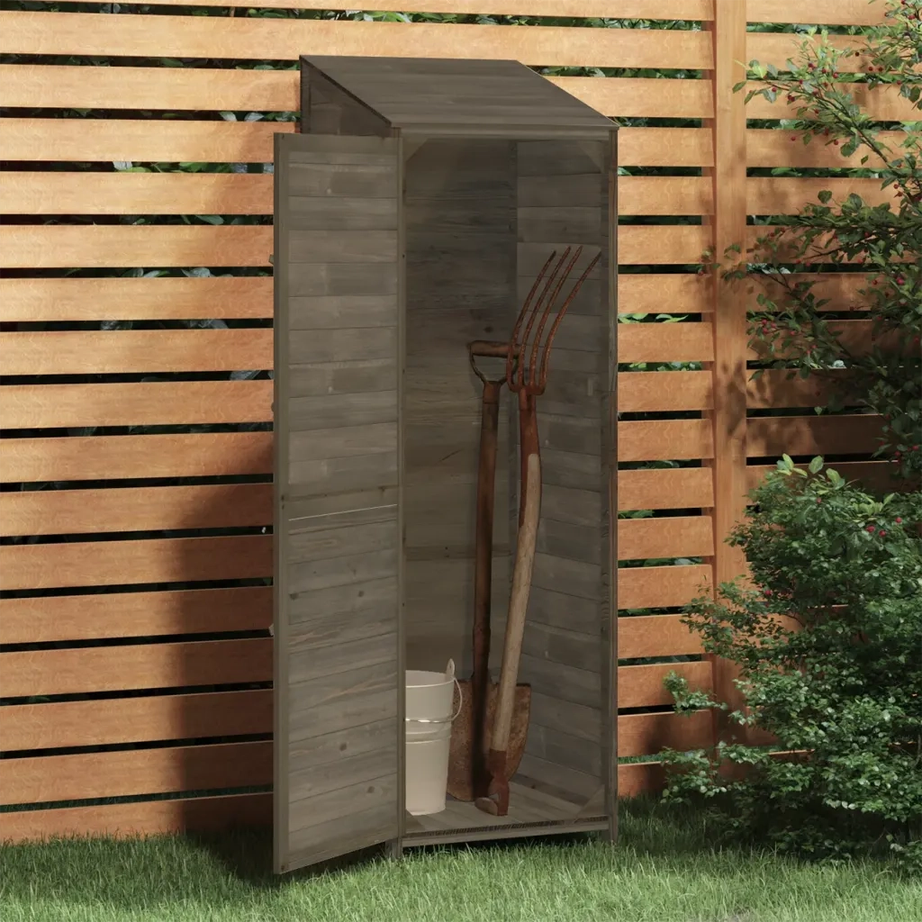 Capanno Giardino Antracite 55x52x174,5 cm Legno Massello Abete CFW5597315