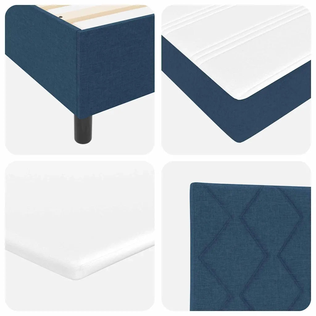 Letto a molle con materasso Blu 140 x 190 cm Tessuto 3343566
