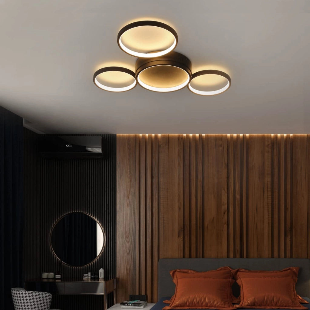 ZMH Lampada da soffitto LED 4 fiamme ad anello per camera letto