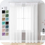 Gordini bianchi con striscia di piegatura 260 x 140 cm (set da 2) per soggiorno, camera da letto, bambine, giovanili