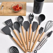 Insalata di cucina in silicone con trattamento antiaderente, set di utensili da cucina - Set di 14