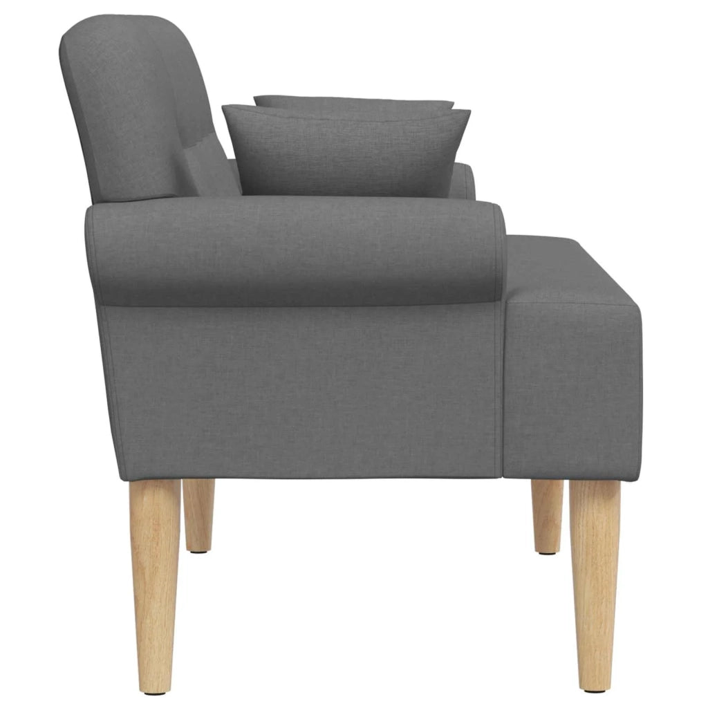Loveseat con bottoni imbottiti Grigio Scuro 120 x 65 x 79 cm 42041810