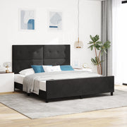 Letto in Velluto Nero  180x200 cm