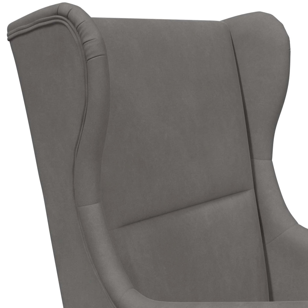 Poltrona-Divano Sedia-Poltroncina Grigio Scuro Velluto 184660