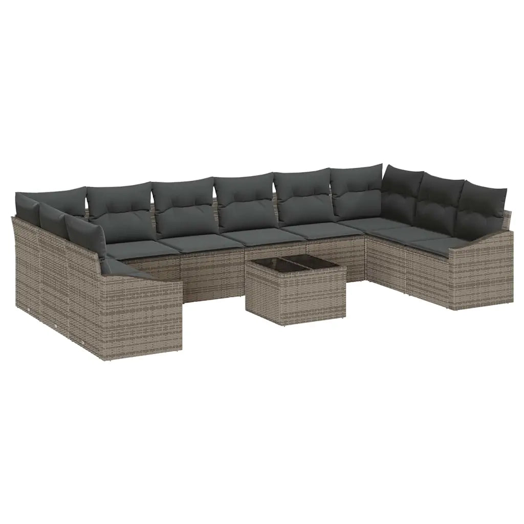 Set Divano da Giardino Grigio chiaro polyrattan 3355578