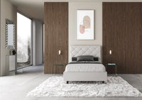 Letto Matrimoniale Francese 140x210 cm Senza Rete Priya Bianco