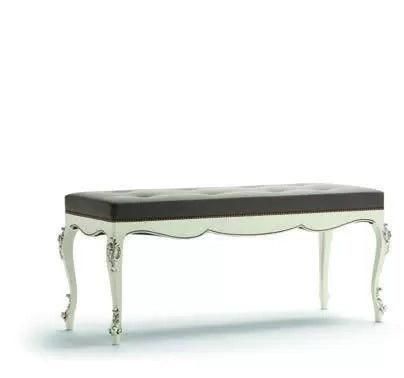 Panchetta classica in legno laccato bianco l.130 p.50 h.55 - Mobili 2G