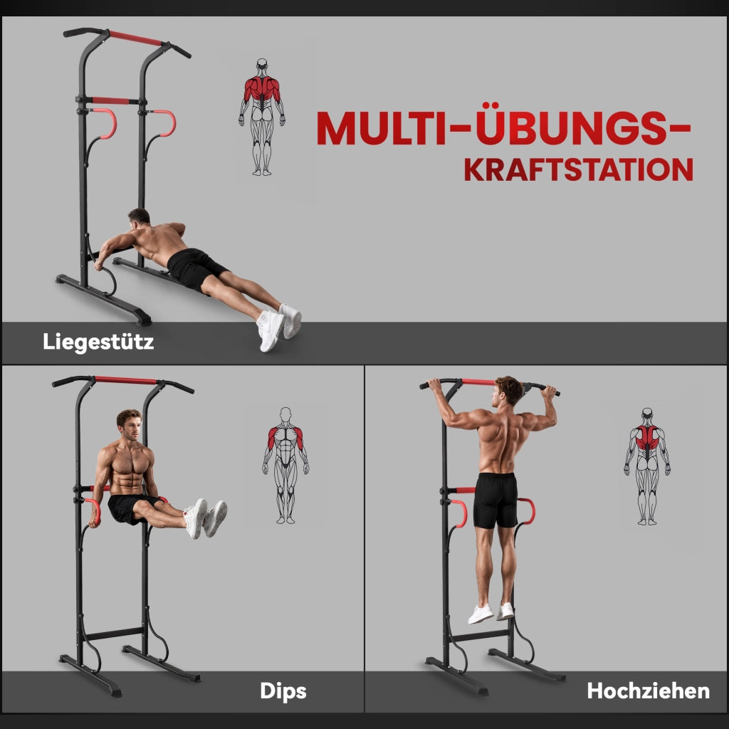 Stazione Power Tower Multifunzione ¨C Xylo ¨C Regolabile Sbarra Trazioni Dip Station