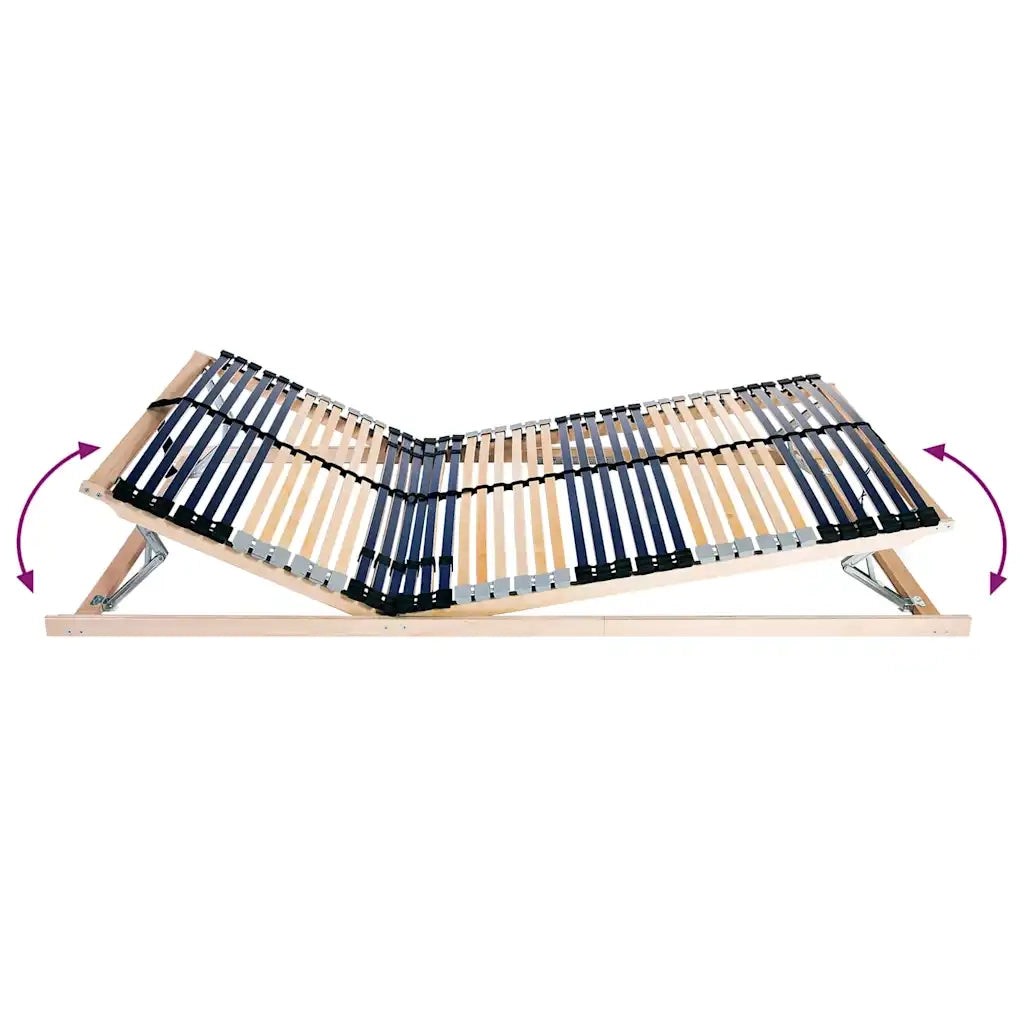 Base a doghe Marrone 140 x 190 cm Legno massello di faggio 42015267