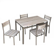 Set tavolo piano vetro con 4 sedie cucina soggiorno
