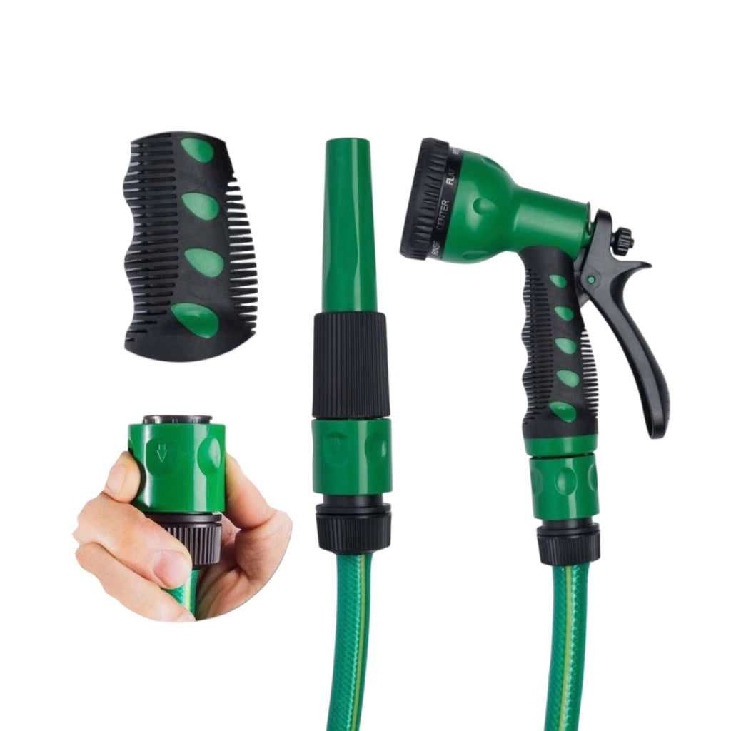 Avvolgitubo Acqua Automatico da Parete 20mt Tubo Giardino 1/2" Pistola 9 Getti