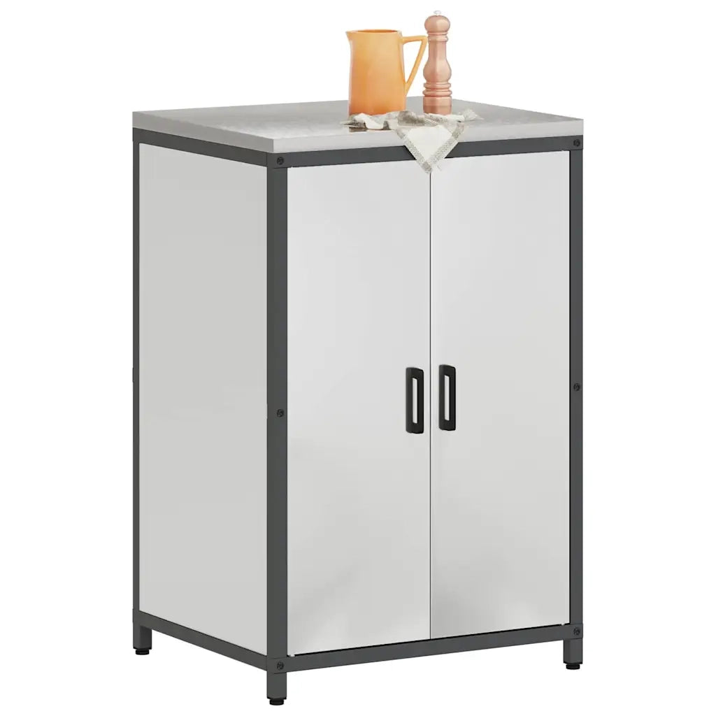 vidaXL Armadietto per Stoccaggio in Cucina Argento Acciaio zincato
