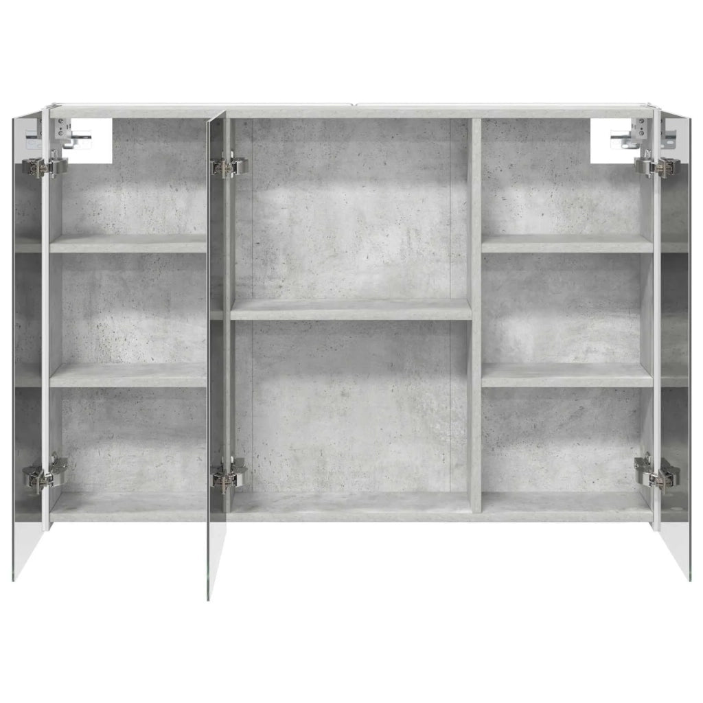 Mobiletto per specchio da bagno Grigio cemento