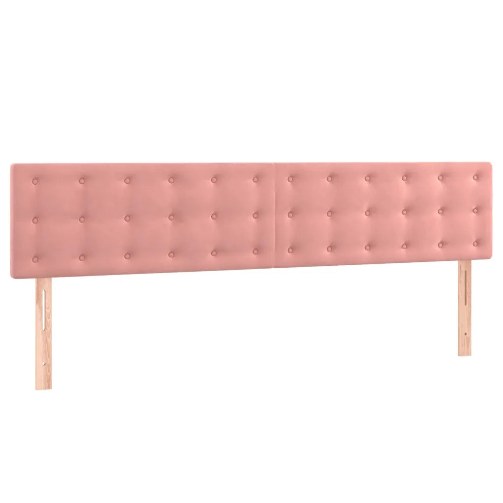Giroletto a Molle con Materasso Rosa 200x200 cm in Velluto 3141568