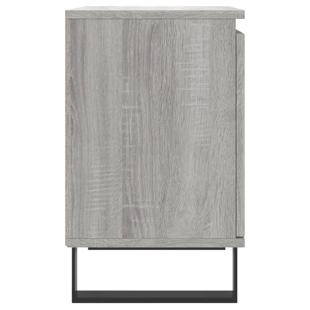 Set di 2 Comodini | Armadio da Notte | Mobiletto da notte Grigio Sonoma 40x30x50 cm in Legno Multistrato