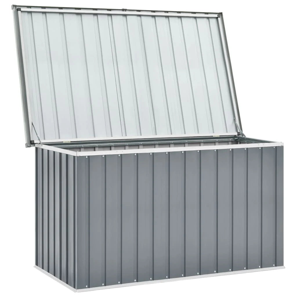 Contenitore/cassa portaoggetti da giardino grigio 149 x 99 x 93 cm 02_0013084