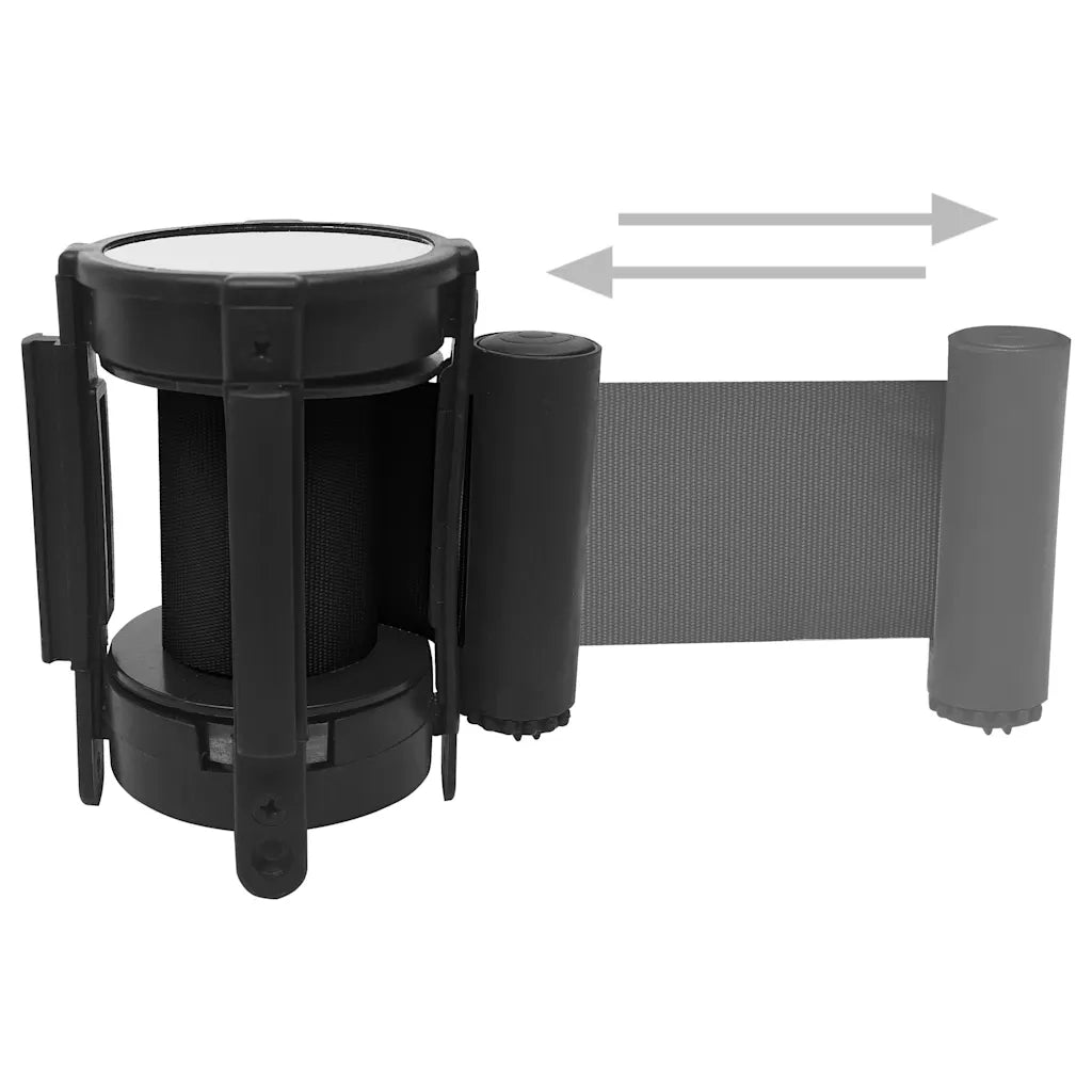 Barriera a Nastro Retrattile 200 cm Nero CFW8354137